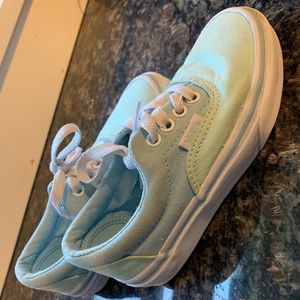 Girls vans mint green size 12